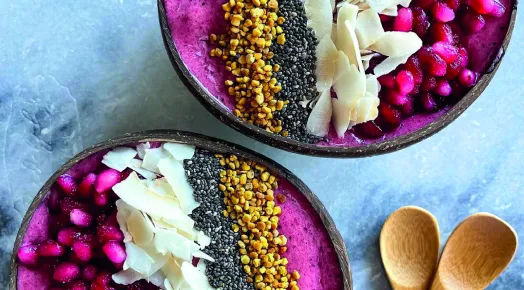 Rosa smoothie-skål Rosa smoothie-skål